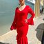VESTIDO ENCAJE ROJO